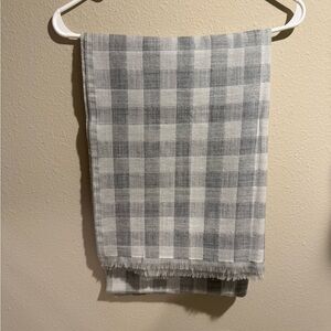 Talbots Gray Plaid Scarf